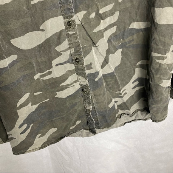 Express Boyfriend Army Camo Button Down Shirt - Picture 8 of 9